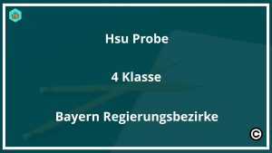 Hsu Probe 4 Klasse Bayern Regierungsbezirke
