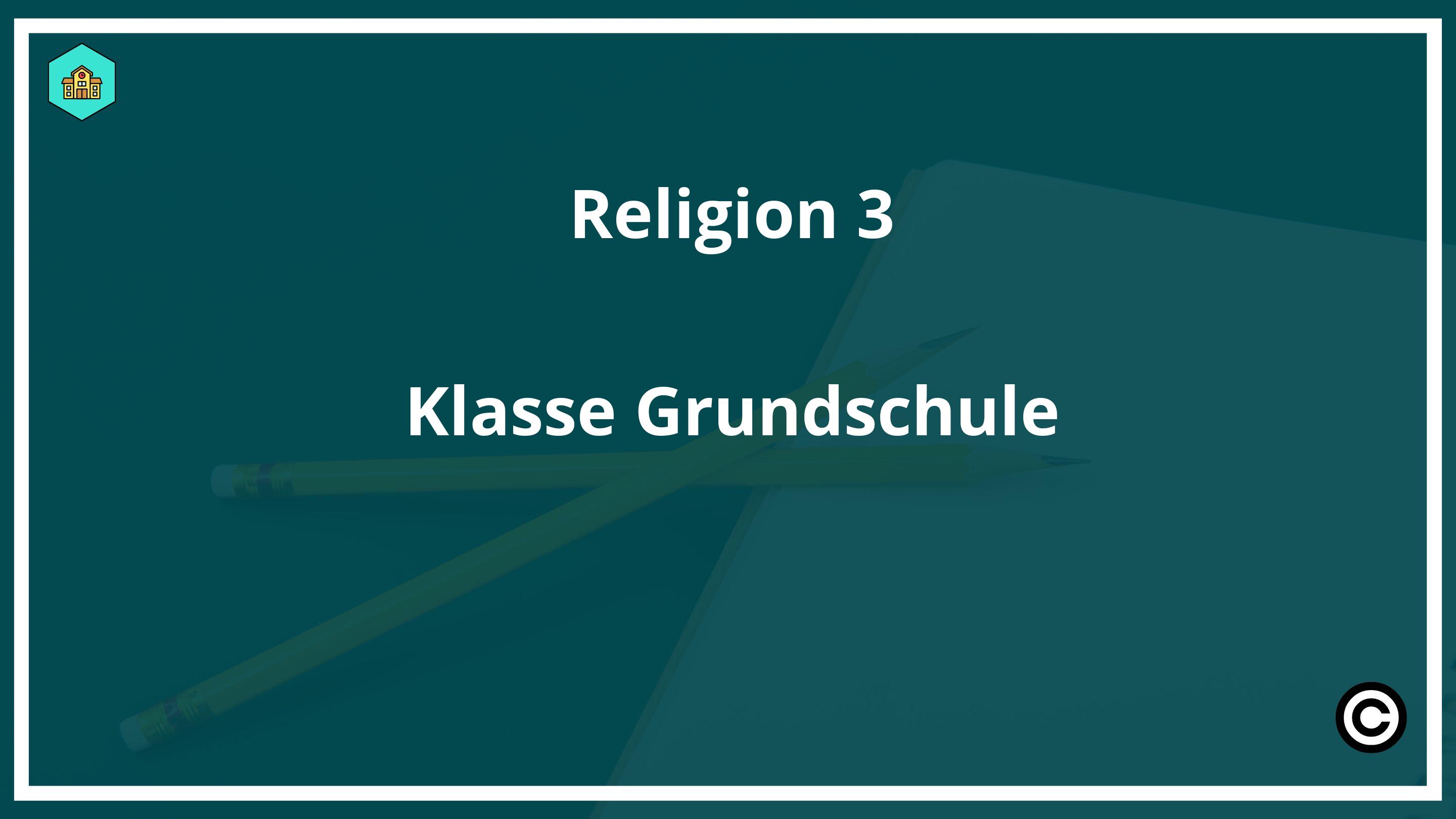 Religion 3. Klasse Grundschule PDF