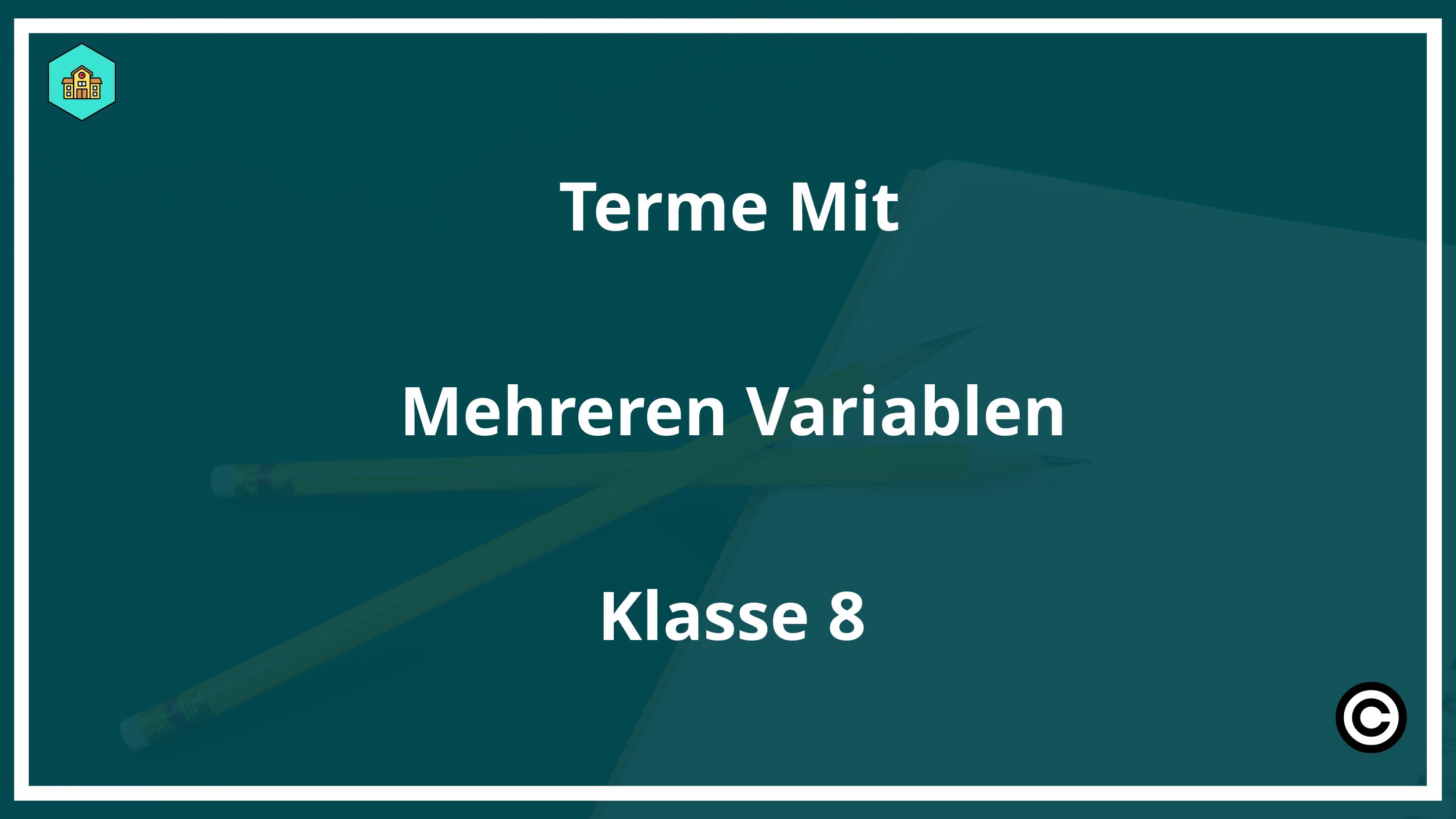 Terme Mit Mehreren Variablen Klasse 8 PDF
